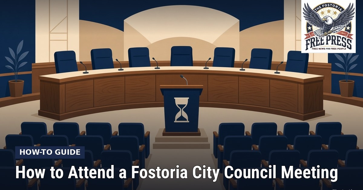 Fostoria News How to Attend a Fostoria City Council meeting image on The Fostoria Free Press.